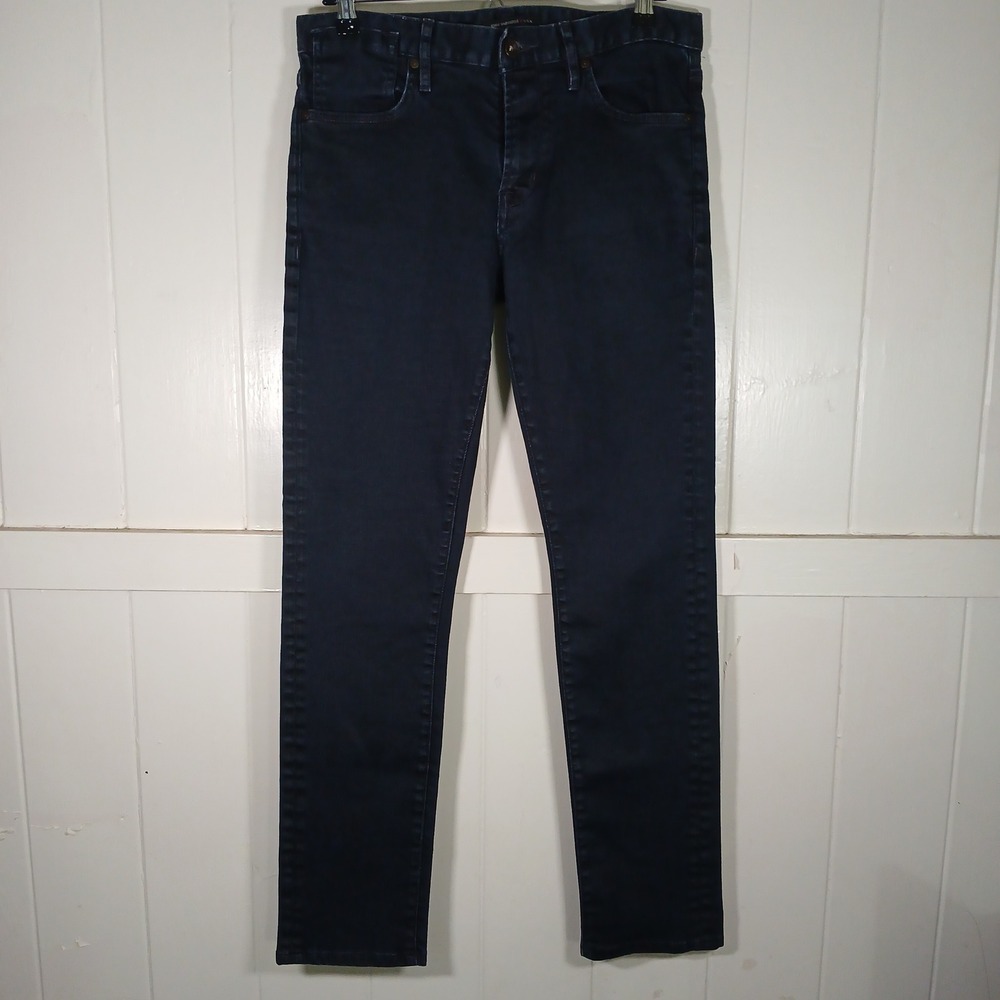John Varvatos Bowery Slim Straight Jeans Mens 31x31 Navy Made in USA Indigo